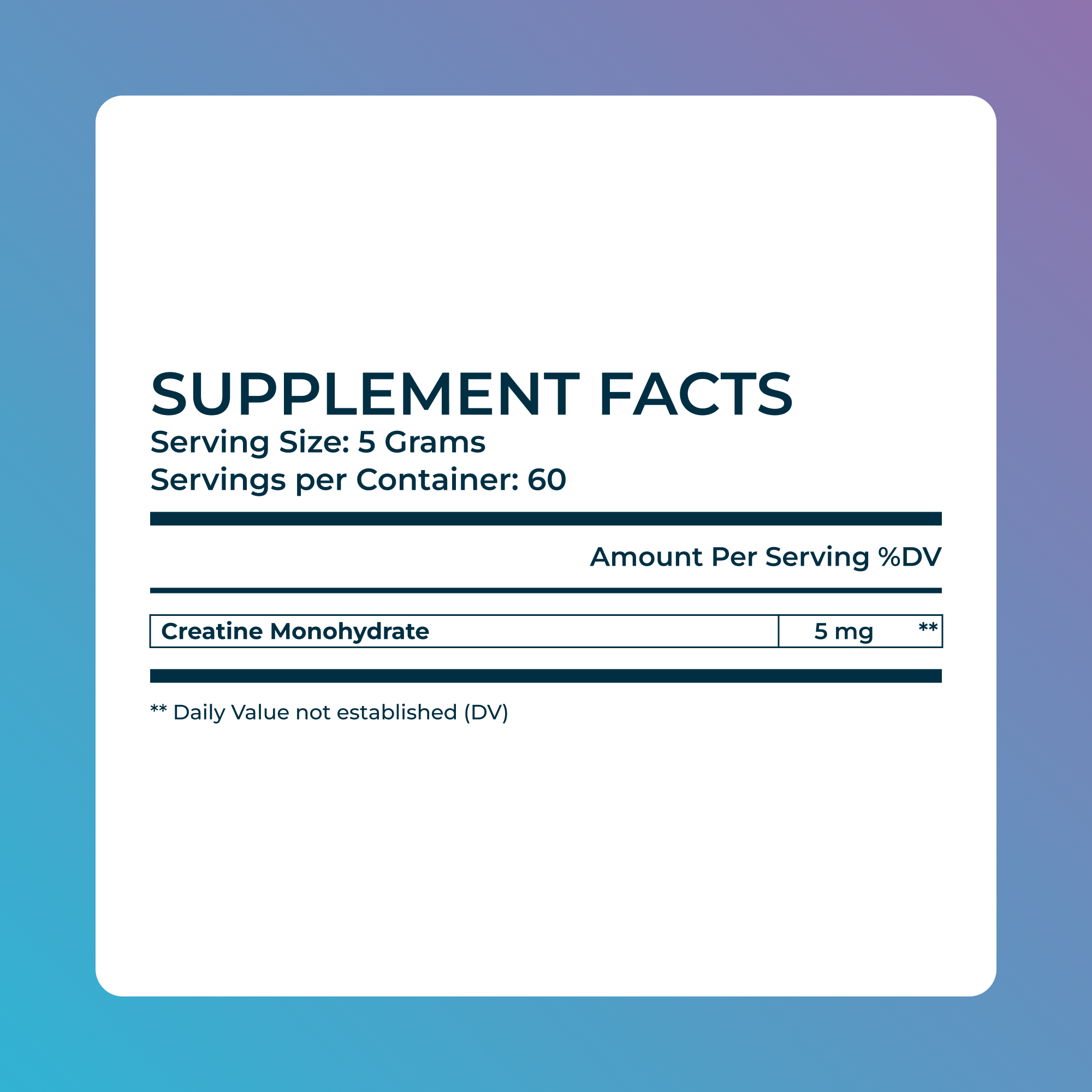 SENSIQ Clarity Micronized Creatine Monohydrate Powder - Unflavored
