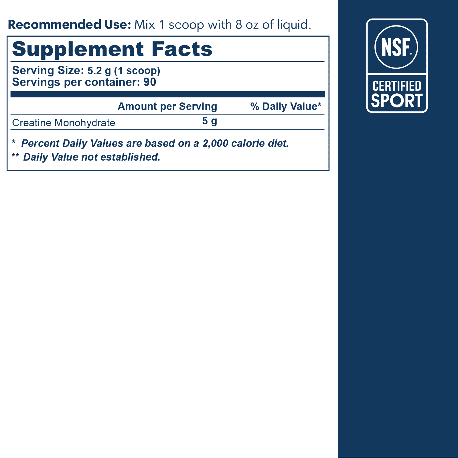 OIAM Core Creatine Monohydrate Powder - Unflavored