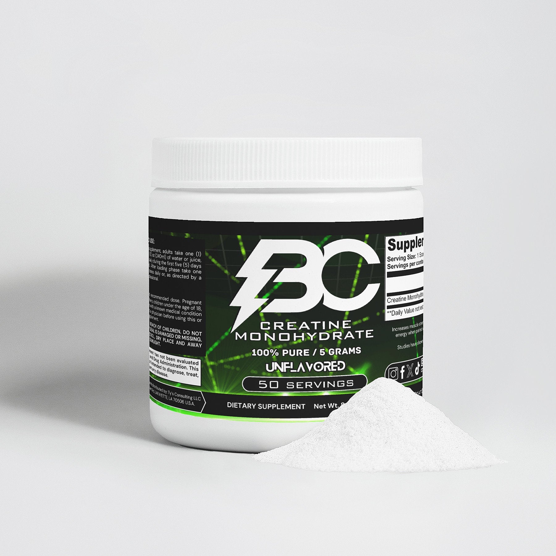 BEAT CHARGE Creatine Monohydrate Powder - Unflavored