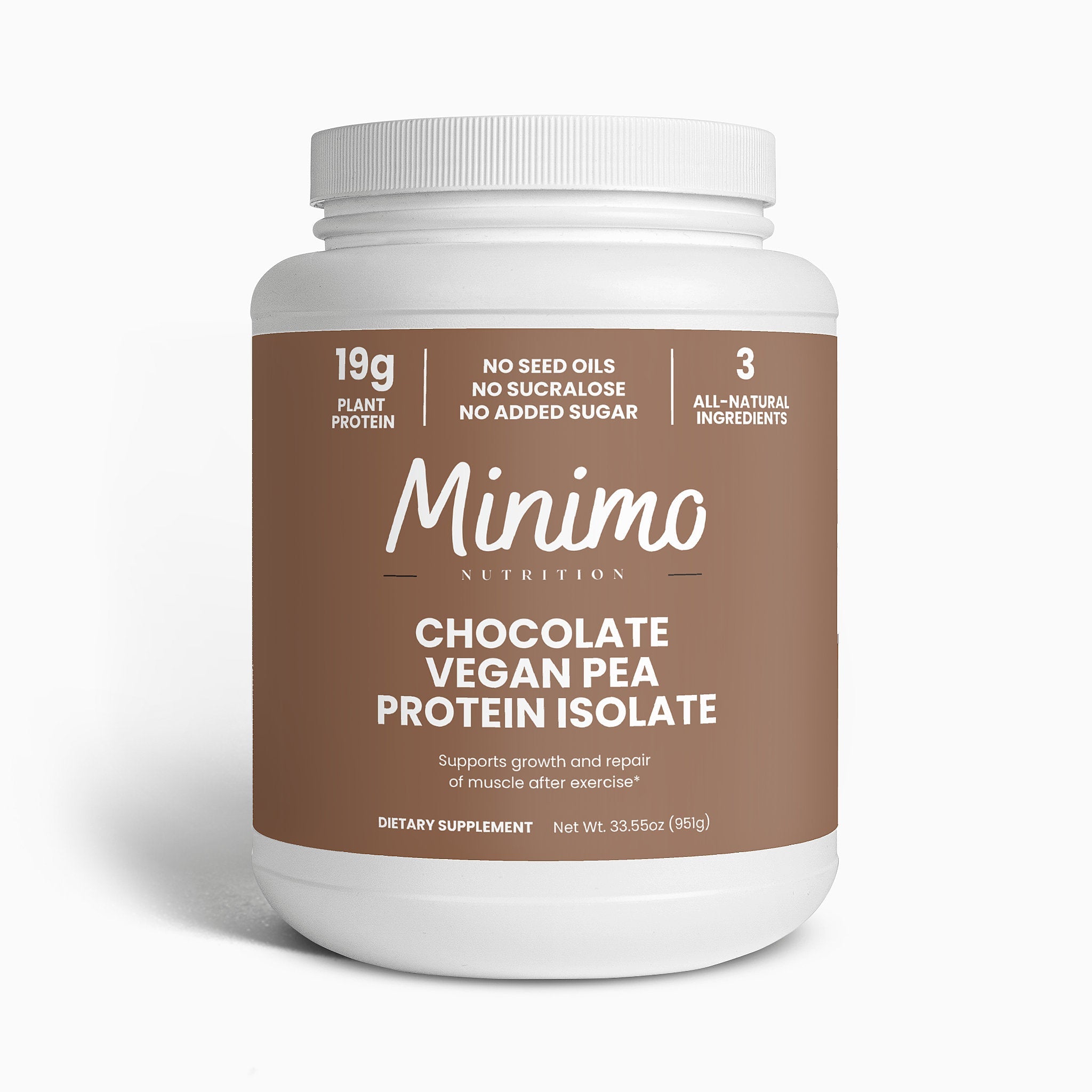 MINIMO Vegan Pea Protein Isolate Powder - Chocolate