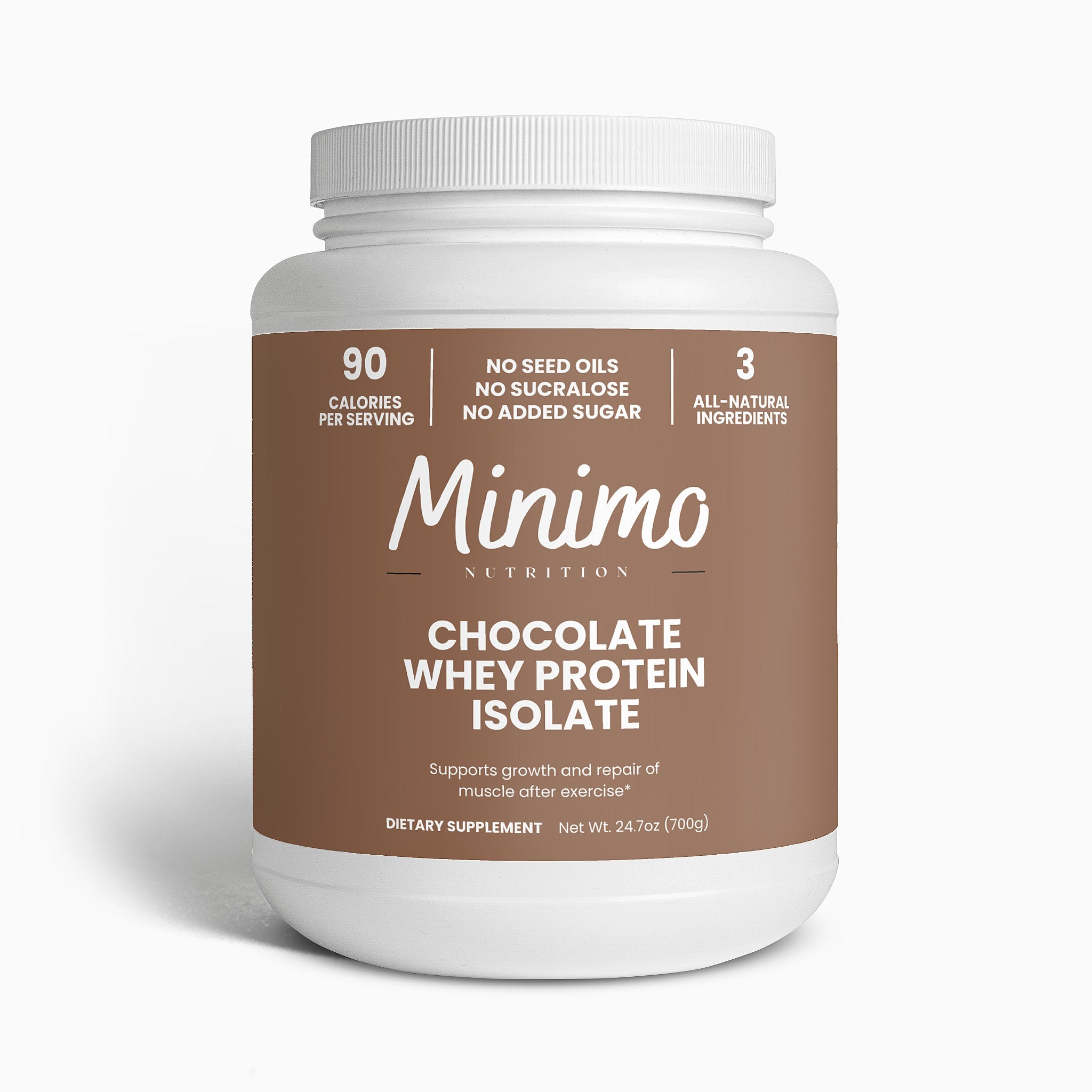 MINIMO Whey Protein Isolate Powder - Chocolate