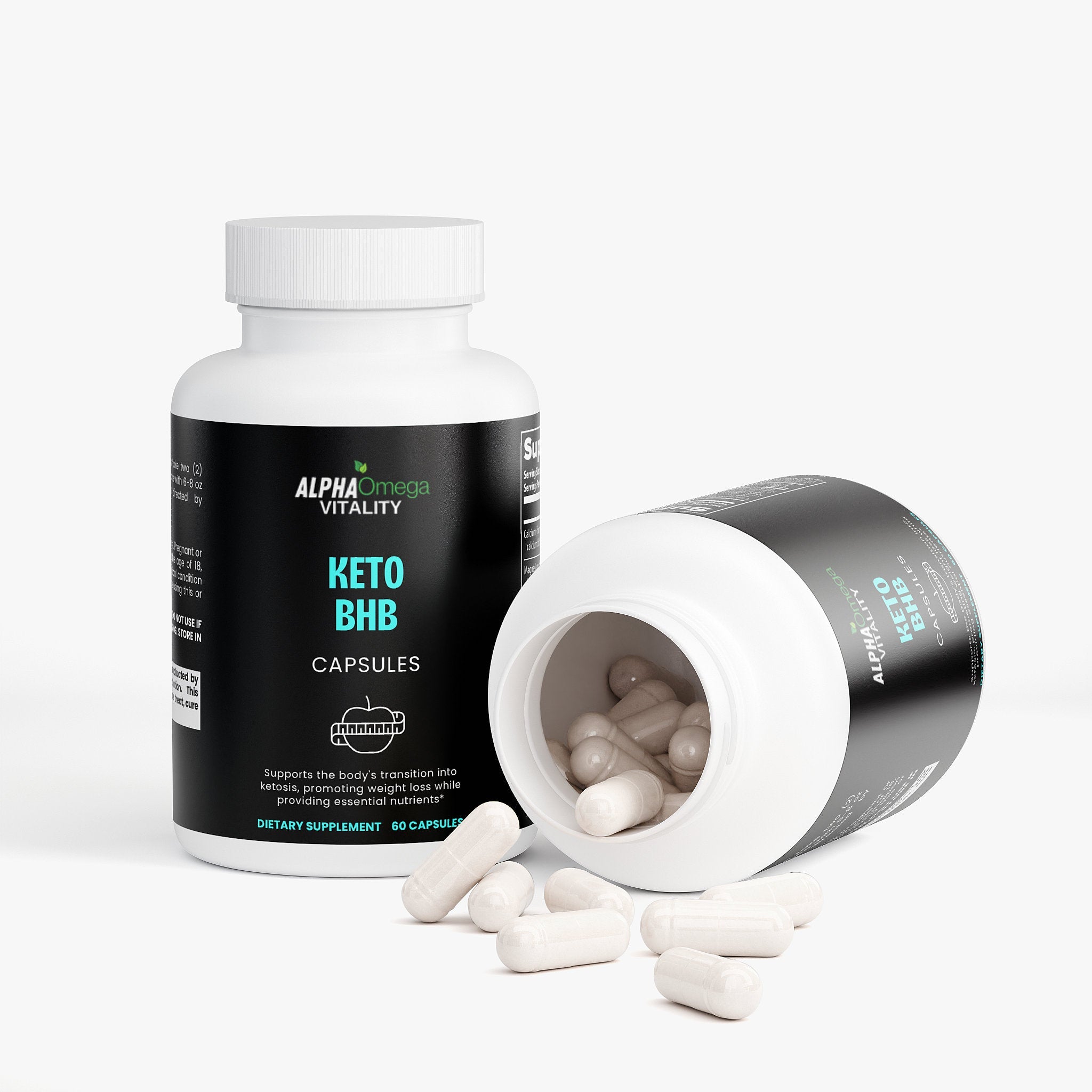 ALPHA OMEGA Keto BHB for Weight Loss - 60 Capsules