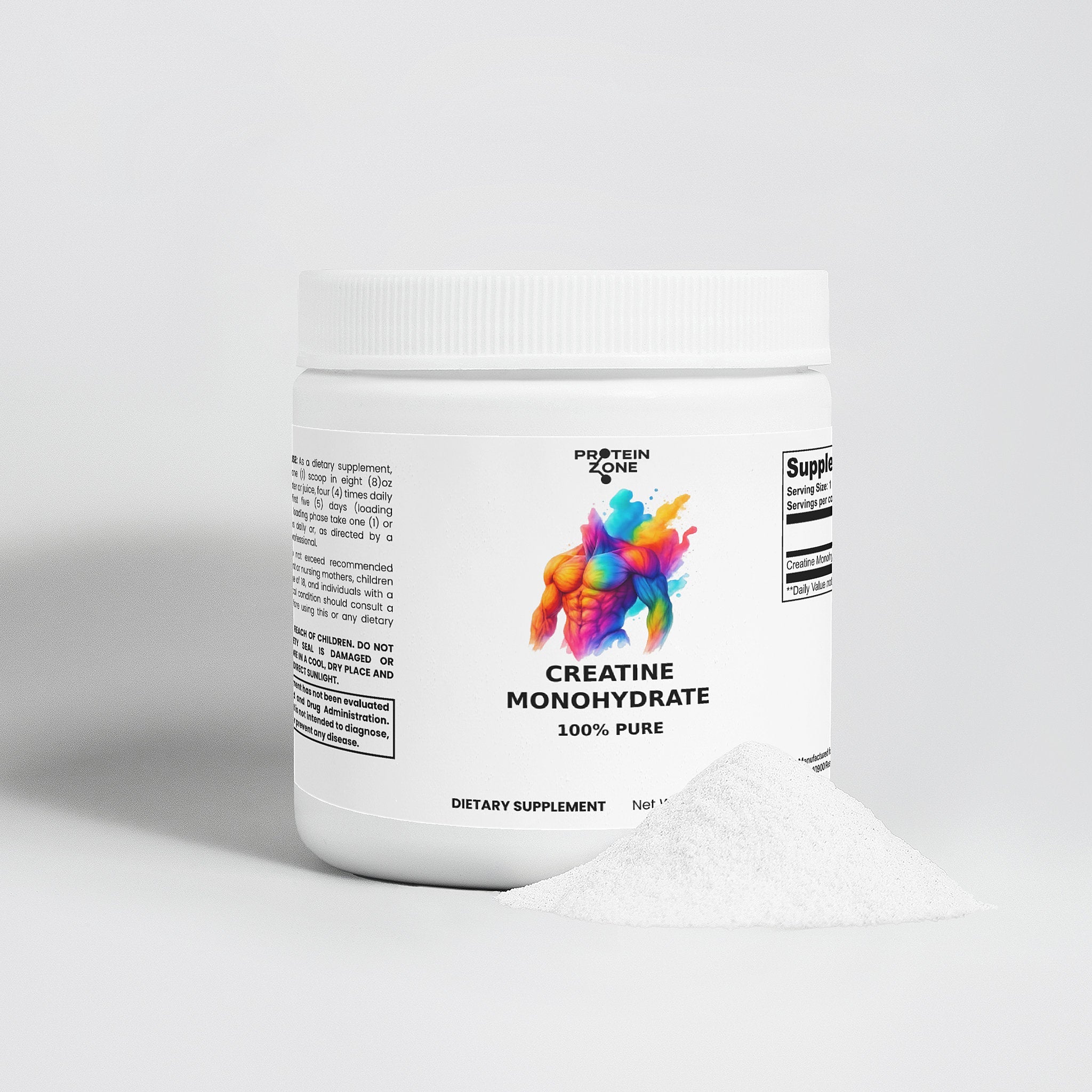 PROTEIN ZONE Pure Creatine Monohydrate Powder - Unflavored