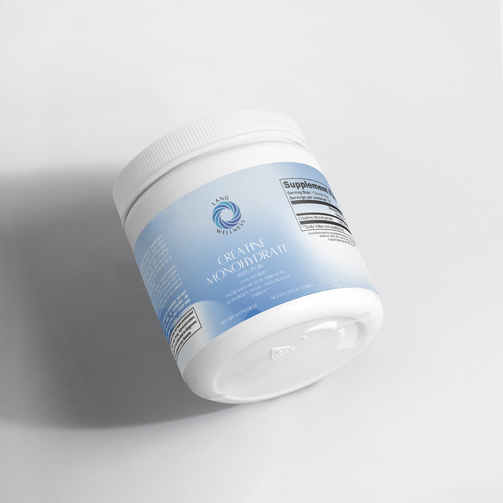 LANG WELLNESS 100% Pure Creatine Monohydrate Powder - Unflavored