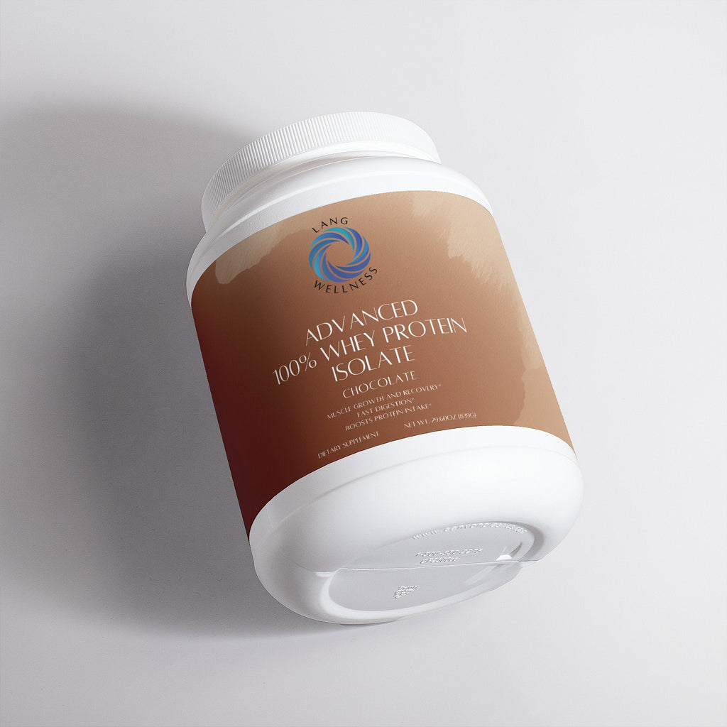 LANG WELLNESS Advanced 100% Whey Protein Isolate Powder - Chocolate