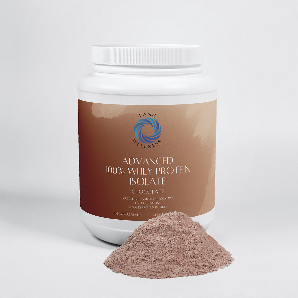 LANG WELLNESS Advanced 100% Whey Protein Isolate Powder - Chocolate
