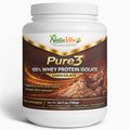 NATUVIBE Pure3 100% Whey Protein Isolate Powder - Chocolate