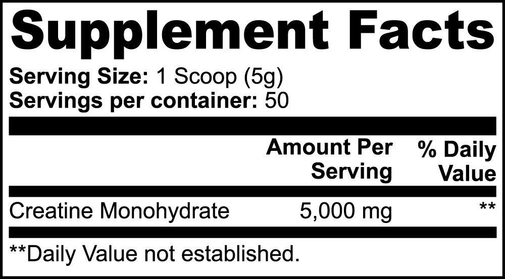 ALPHA OMEGA Pure Creatine Monohydrate Powder - Unflavored