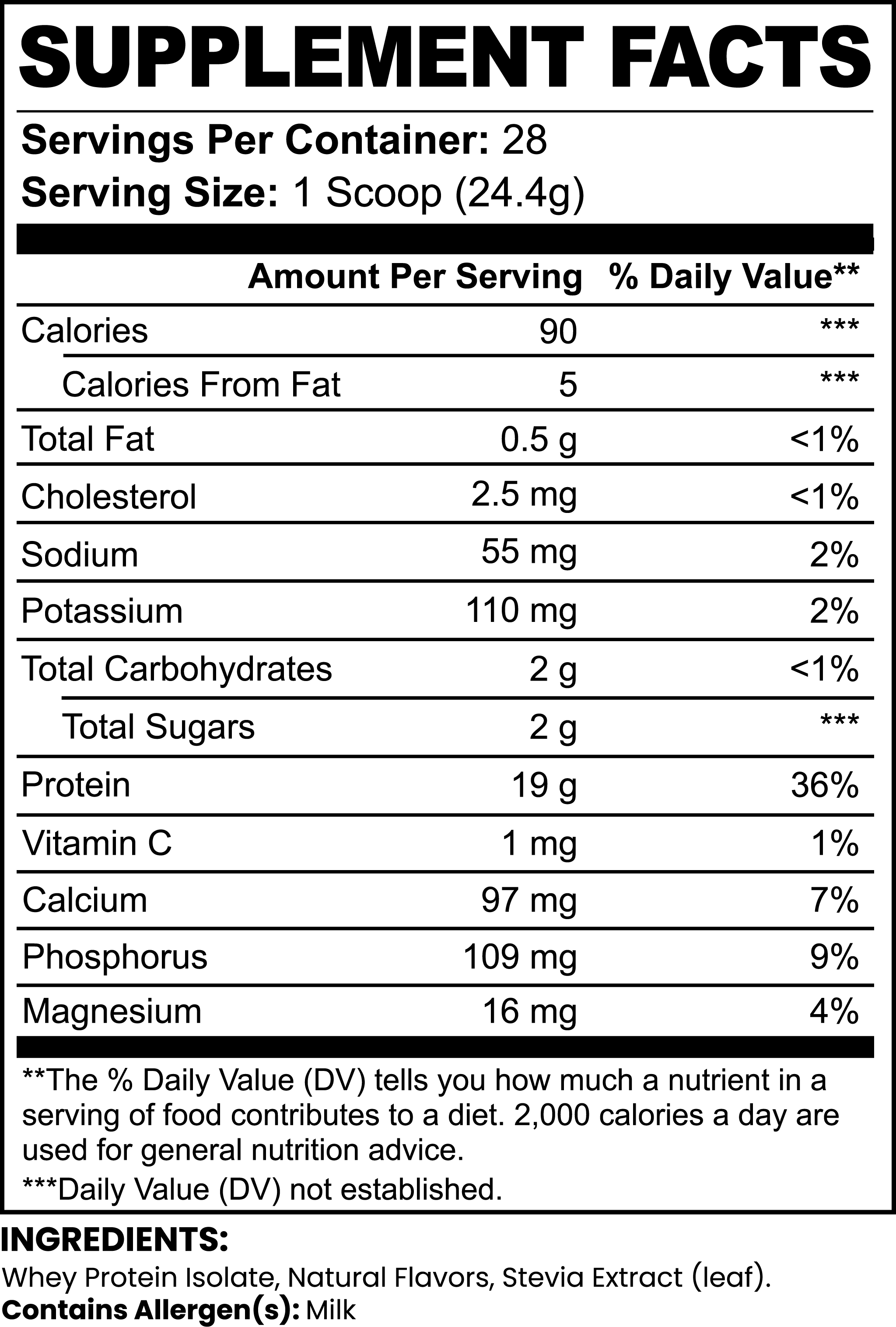 BEAT CHARGE 100% Whey Protein Isolate Powder - Vanilla