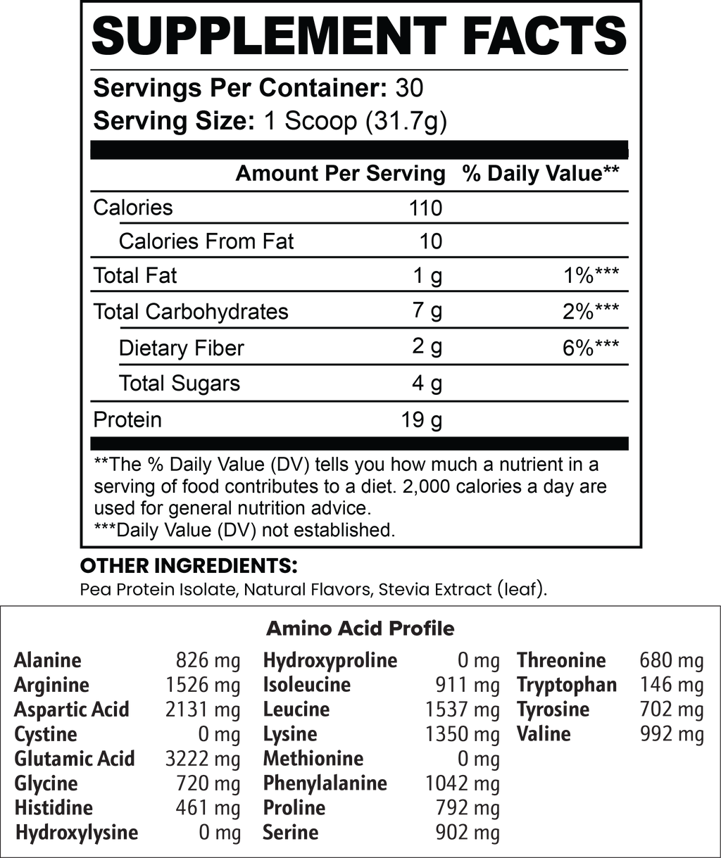 MINIMO Vegan Pea Protein Isolate Powder - Chocolate