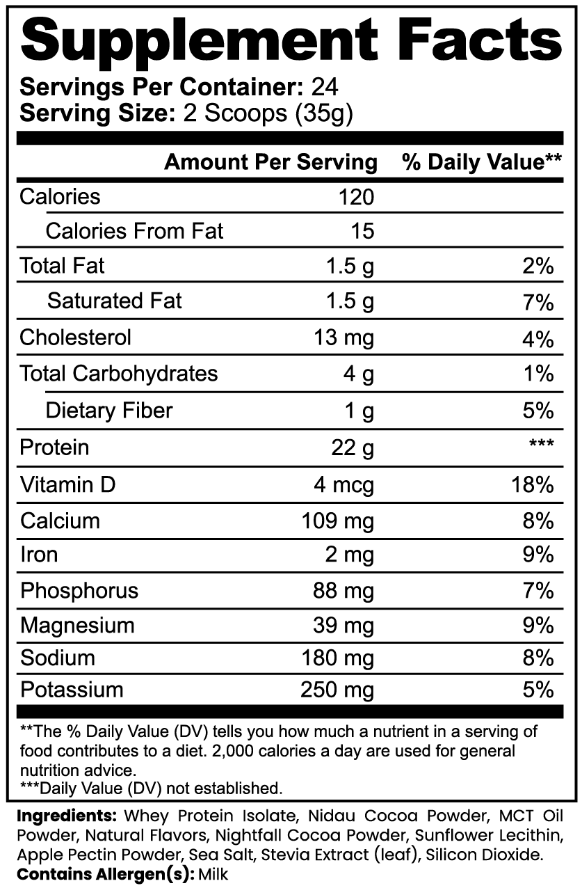 LANG WELLNESS Advanced 100% Whey Protein Isolate Powder - Chocolate