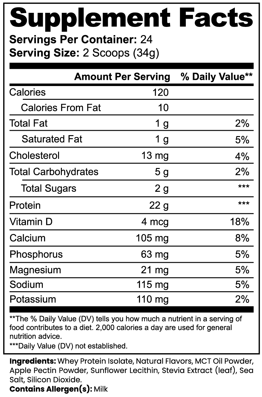 ALPHA OMEGA Whey Protein Isolate Powder - Vanilla