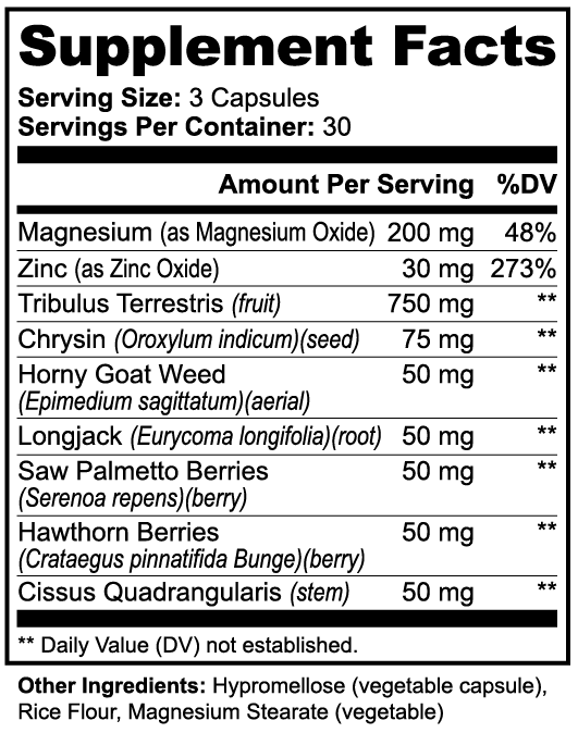 APACHE STAR Testosterone Booster - 90 Capsules