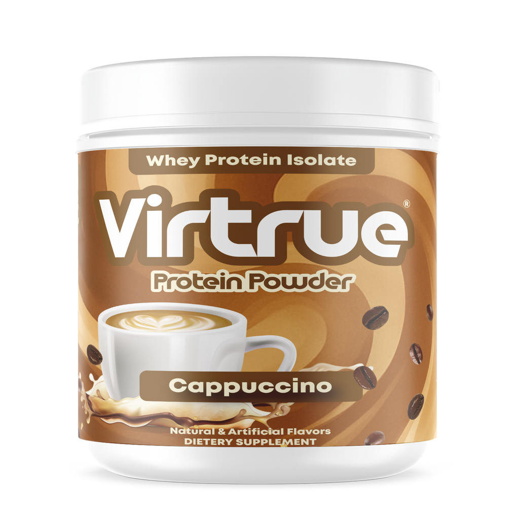 VIRTRUE Whey Protein Isolate Powder - Cappuccino
