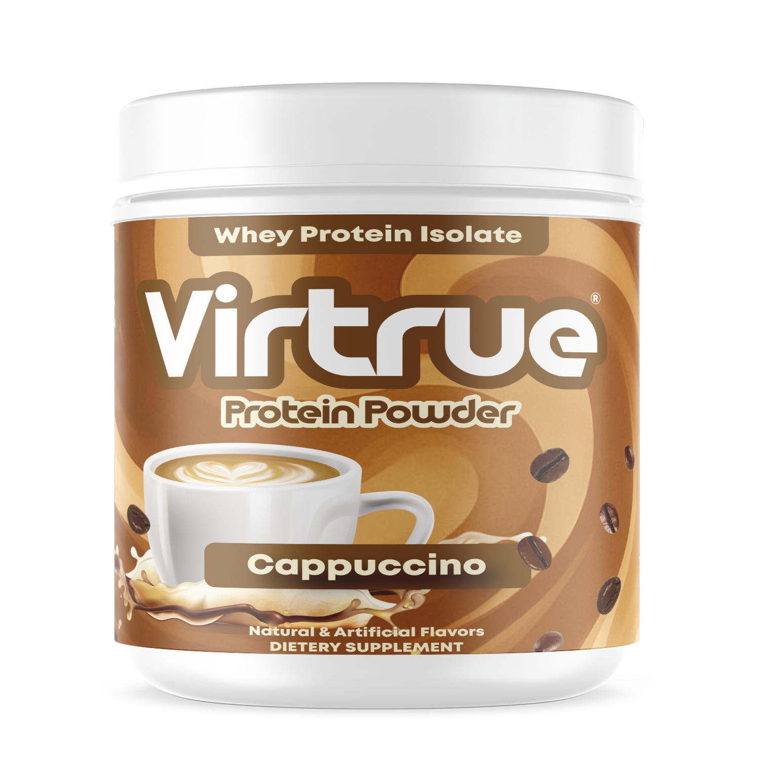 VIRTRUE Whey Protein Isolate Powder - Cappuccino