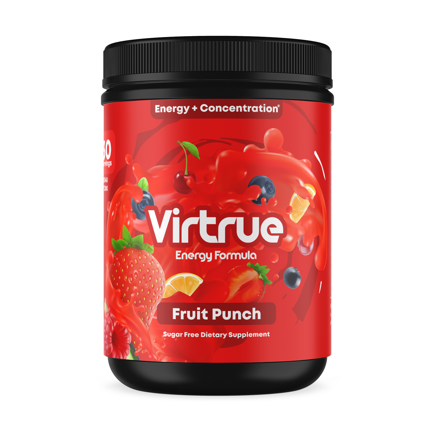 VIRTRUE Sugar-Free Pre-Workout - Fruit Punch