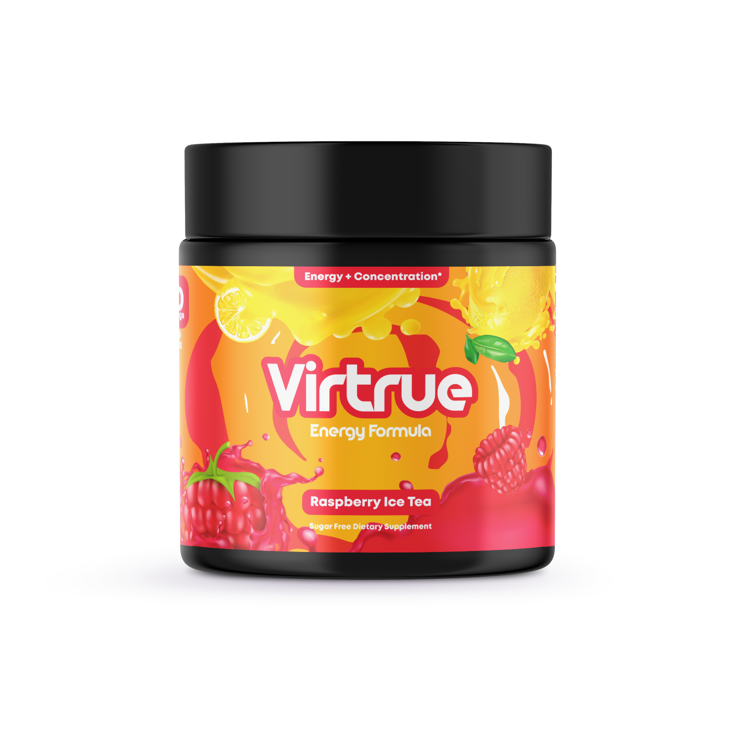 VIRTRUE Sugar-Free Pre-Workout - Raspberry Iced Tea