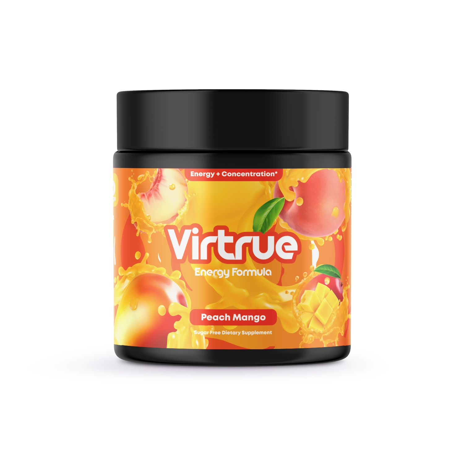 VIRTRUE Sugar-Free Pre-Workout - Peach Mango