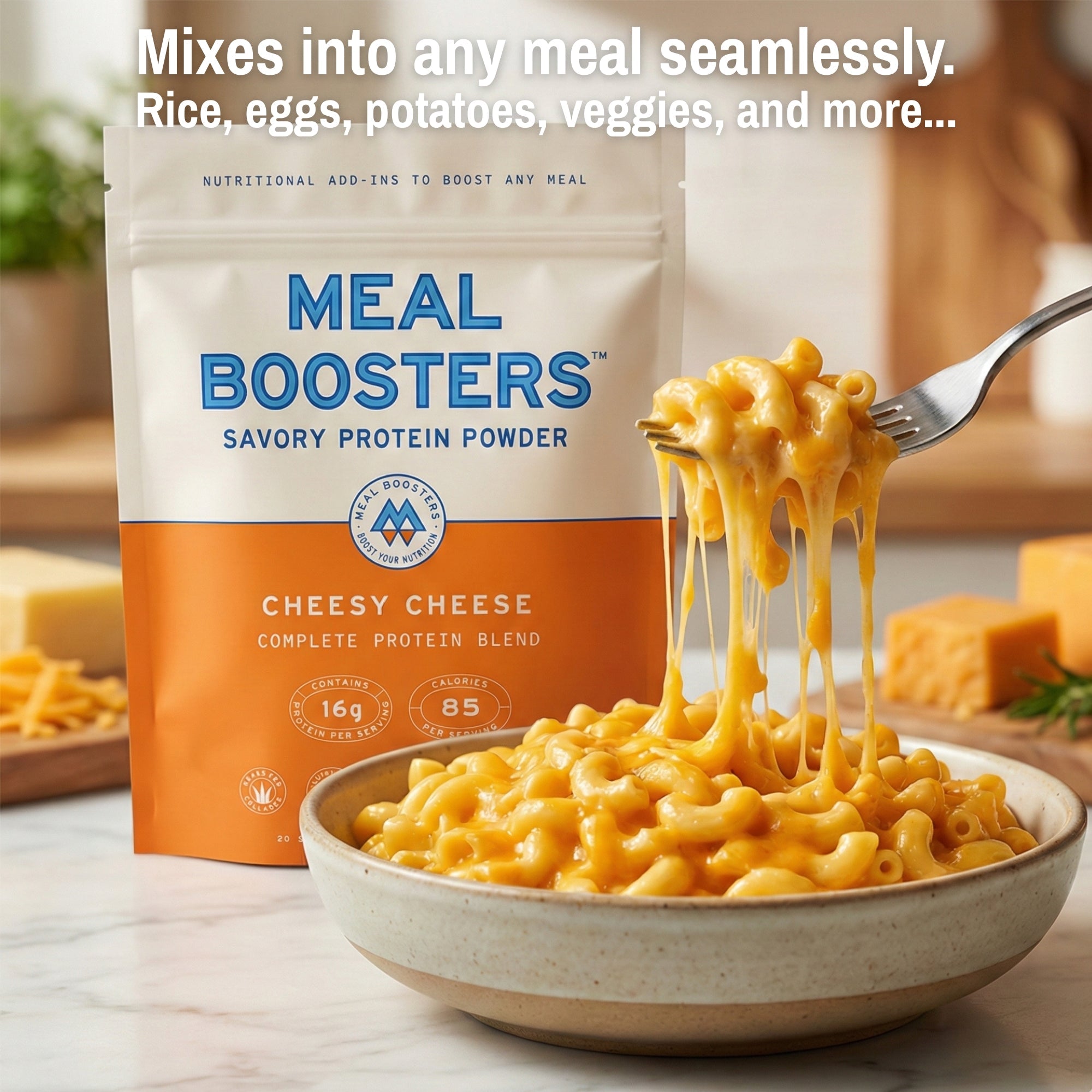 MEAL BOOSTERS Collagen + Protein Powder - Cheesy Cheese