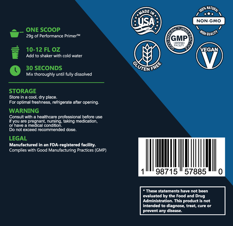 TRAINING TONIC Performance Primer Pre-Workout - Matcha