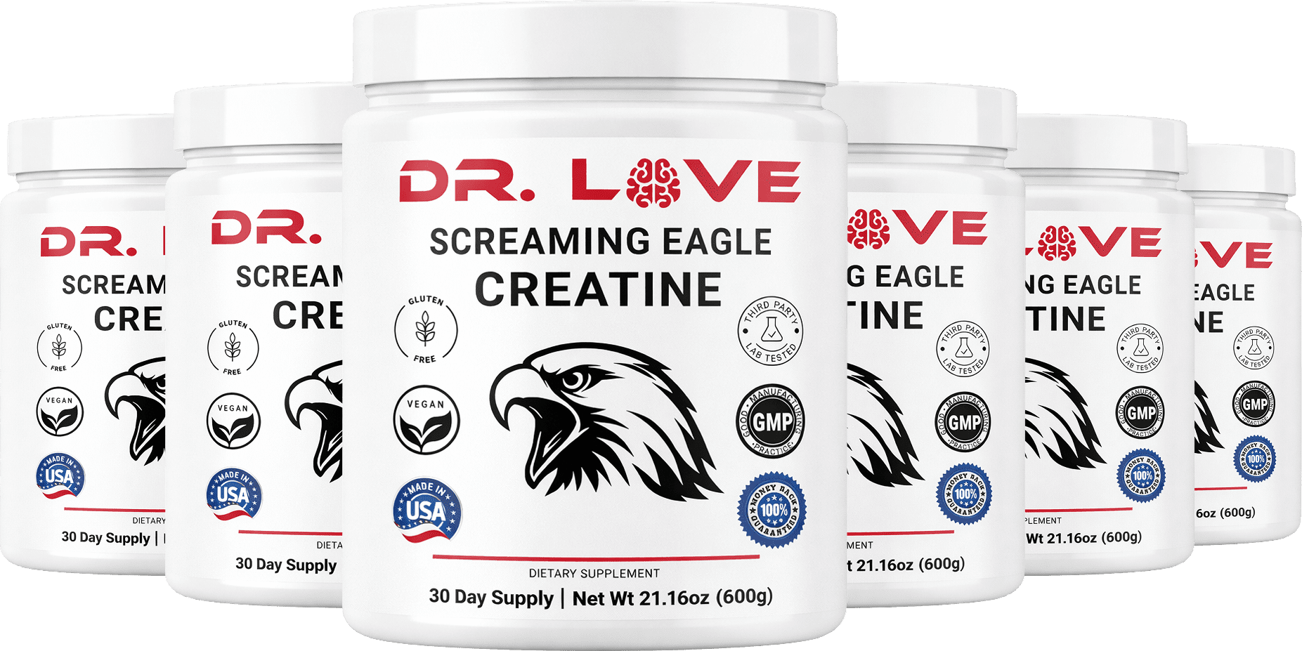 DR. LOVE'S Screaming Eagle Creatine Monohydrate Powder - Unflavored