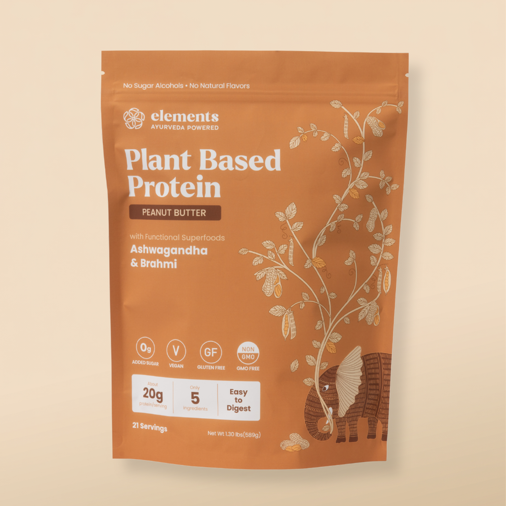 ELEMENTS Plant Based Protein Powder w/ Ashwagandha - Peanut Butter
