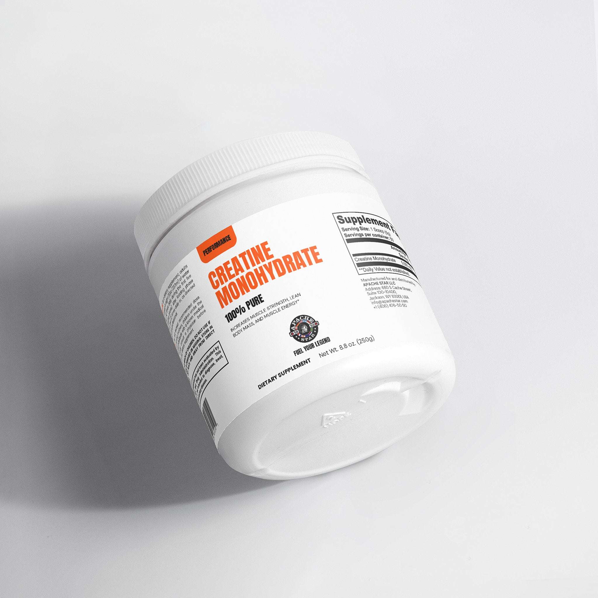 APACHE STAR 100% Pure Creatine Monohydrate Powder - Unflavored