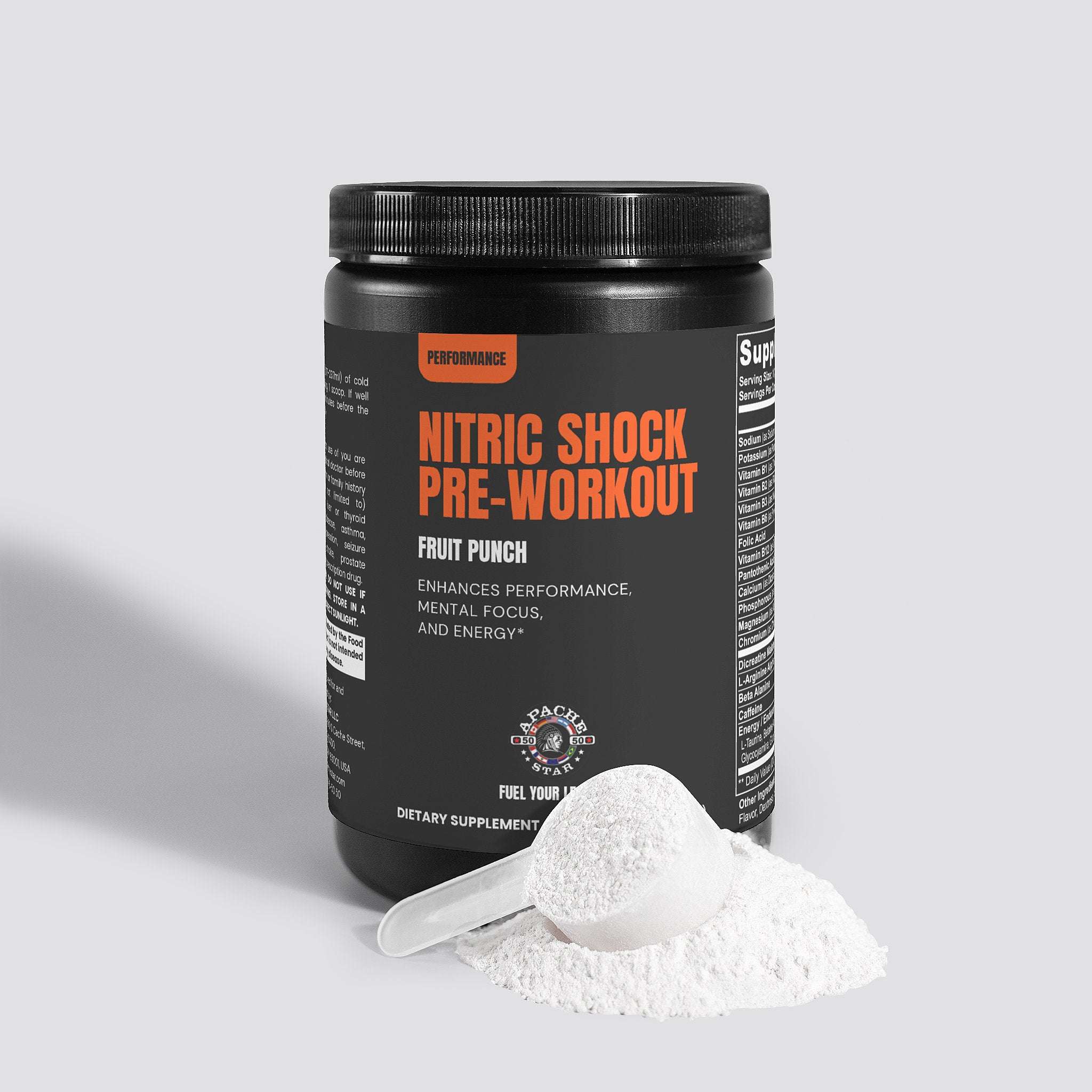 APACHE STAR Nitric Shock Pre-Workout - Fruit Punch