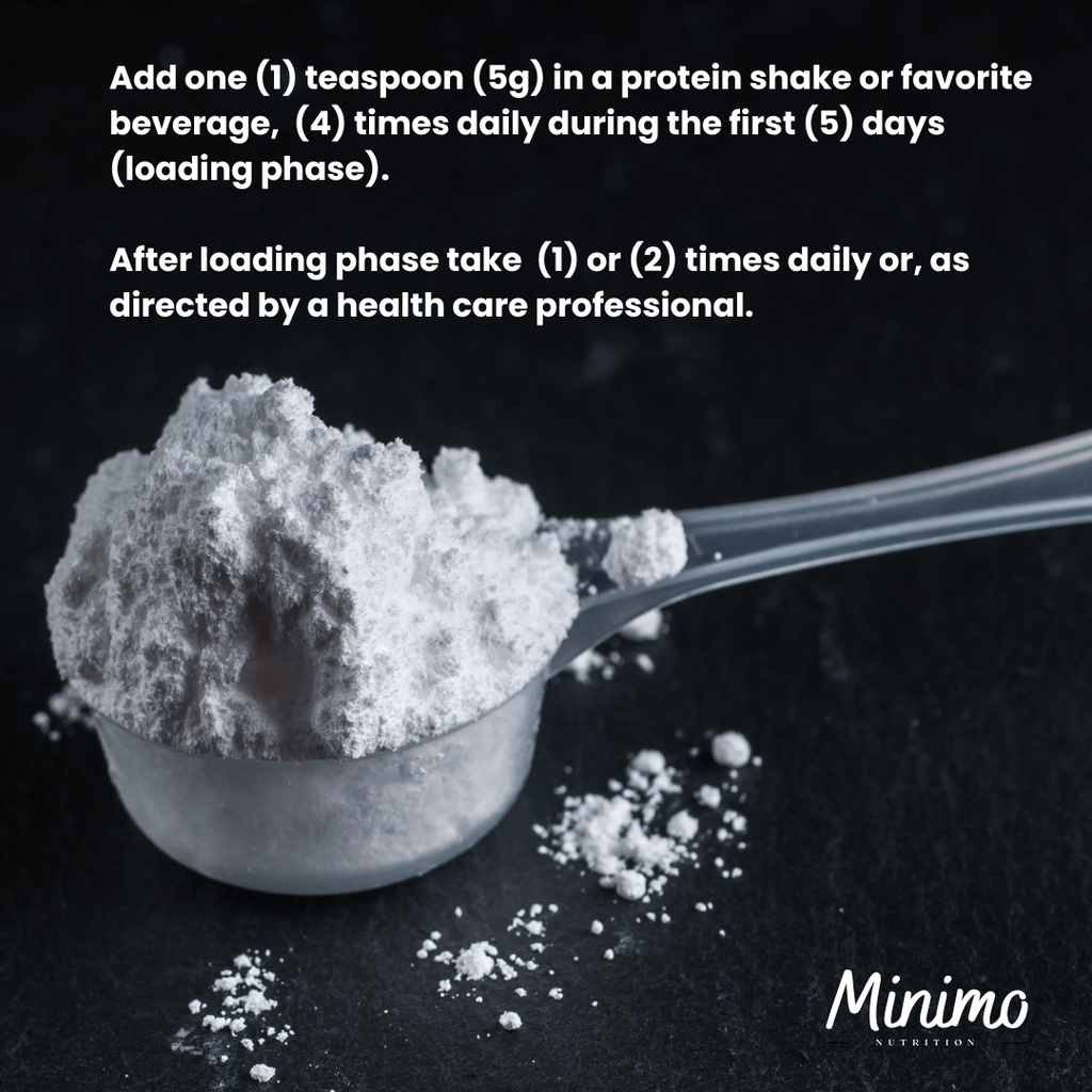 MINIMO 100% Pure Creatine Monohydrate Powder - Unflavored
