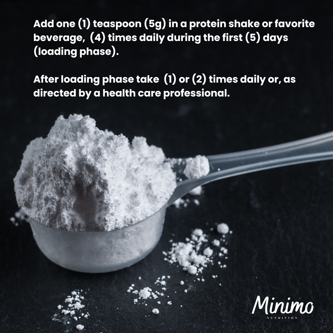 MINIMO 100% Pure Creatine Monohydrate Powder - Unflavored