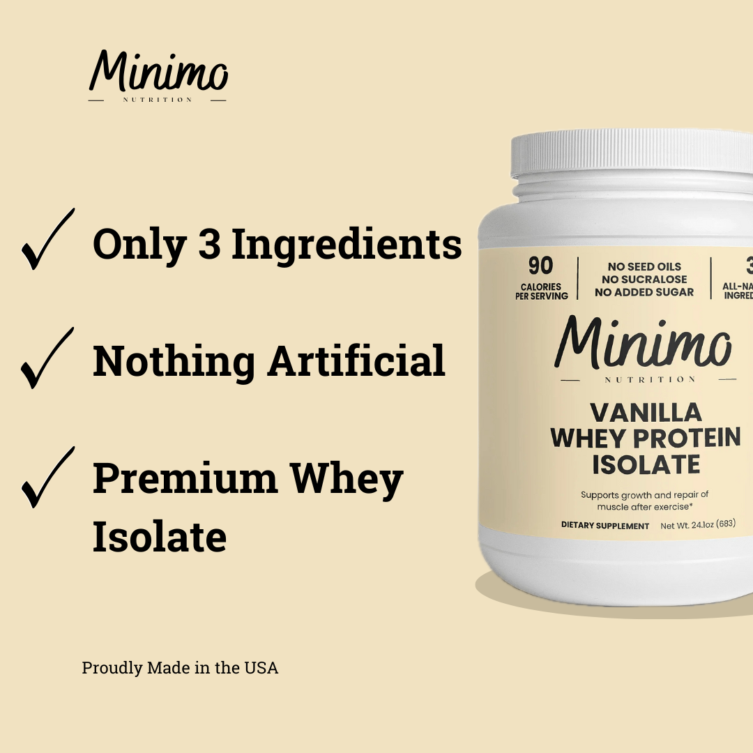 MINIMO Whey Protein Isolate Powder - Vanilla