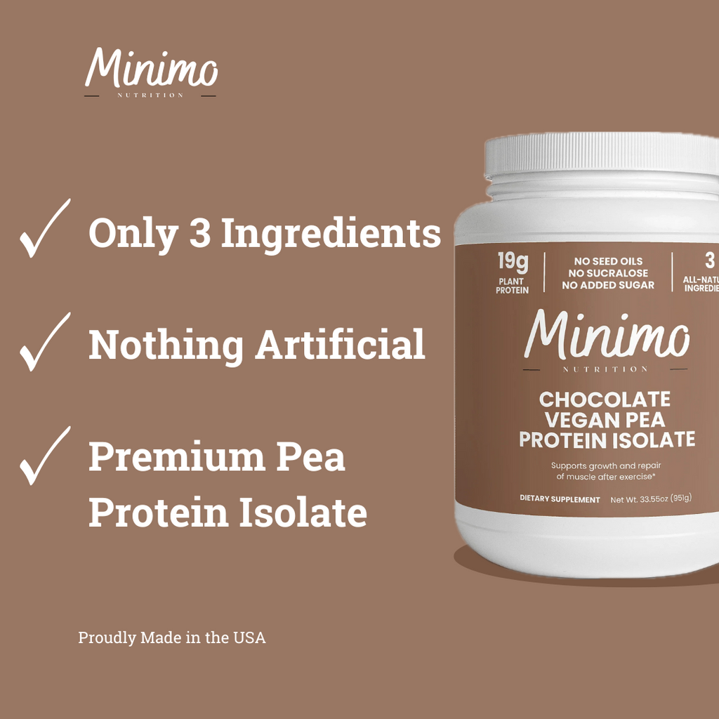 MINIMO Vegan Pea Protein Isolate Powder - Chocolate