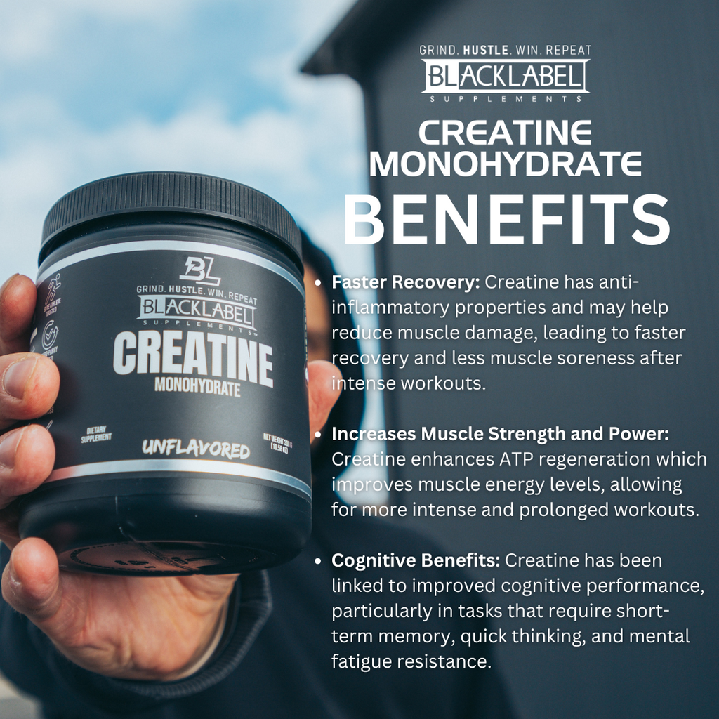 BLACKLABEL Micronized Creatine Monohydrate Powder - Unflavored
