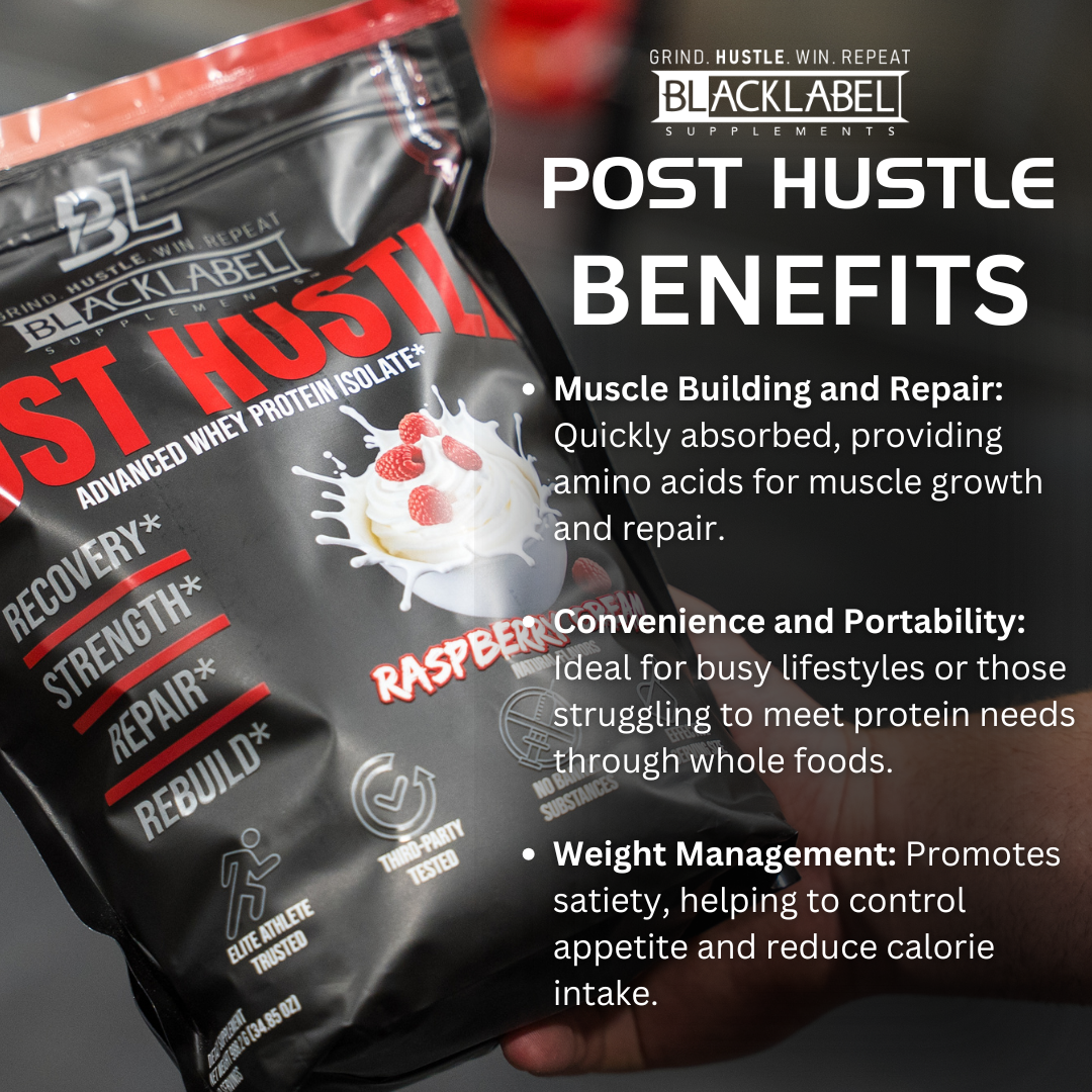 BLACKLABEL POST HUSTLE Whey Protein Isolate Powder - 4 Flavors