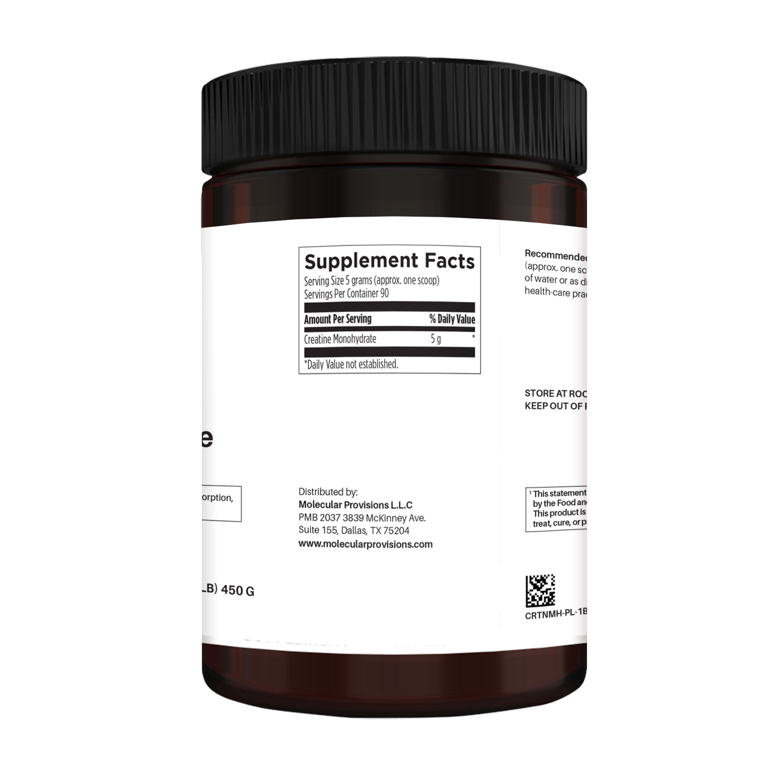 MOLECULAR PROVISIONS Creatine Monohydrate Powder - Unflavored