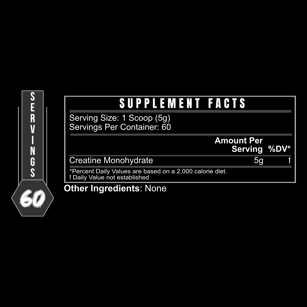 BLACKLABEL Micronized Creatine Monohydrate Powder - Unflavored