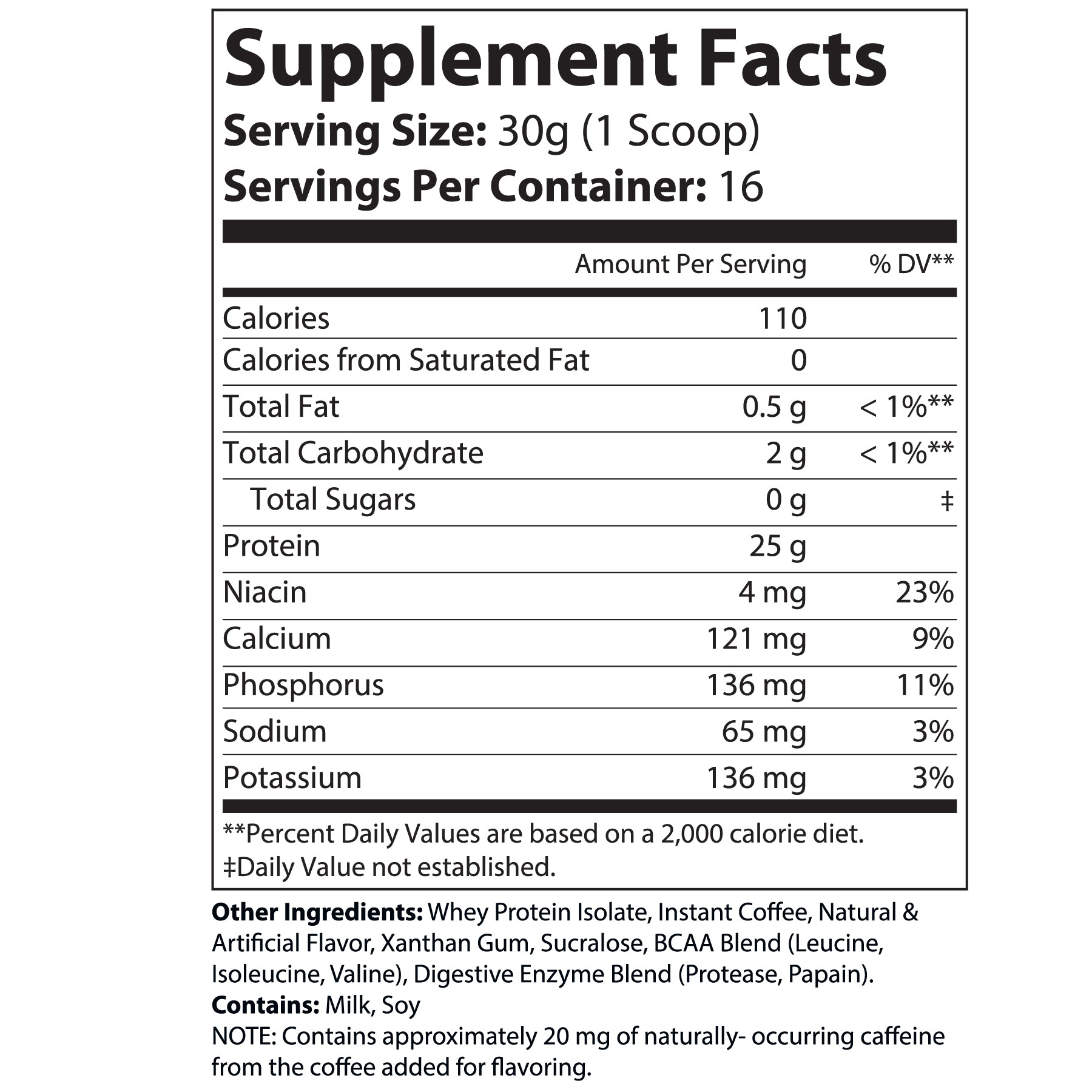VIRTRUE Whey Protein Isolate Powder - Cappuccino