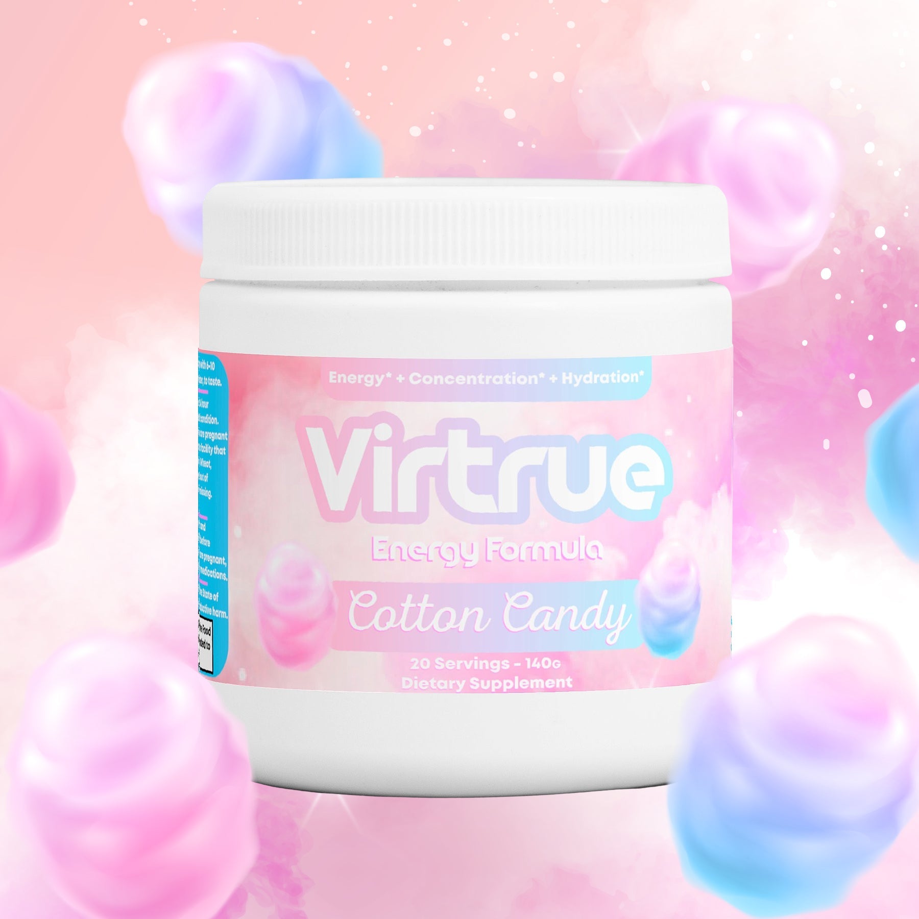 VIRTRUE Sugar-Free Pre-Workout - Cotton Candy