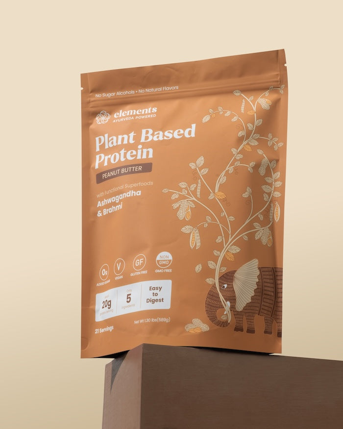 ELEMENTS Plant Based Protein Powder w/ Ashwagandha - Peanut Butter