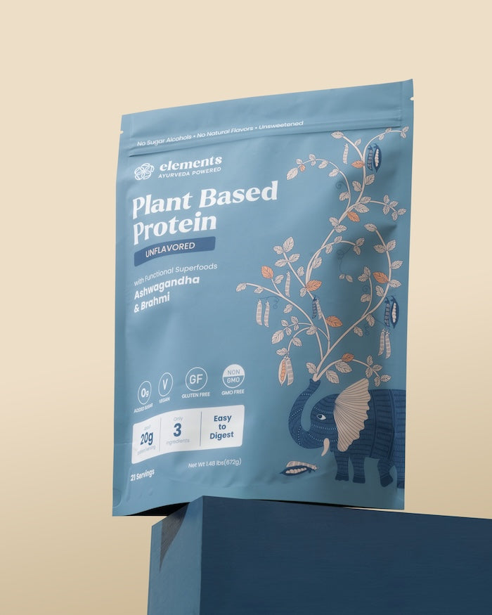 ELEMENTS Plant Based Protein Powder w/ Ashwagandha - Unflavored