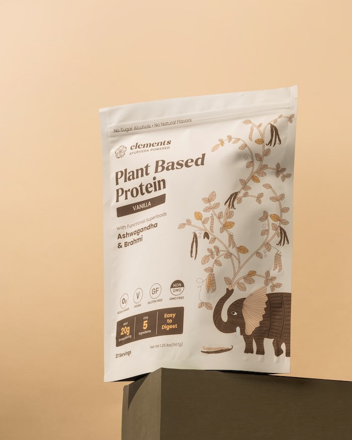 ELEMENTS Plant Based Protein Powder w/ Ashwagandha - Vanilla