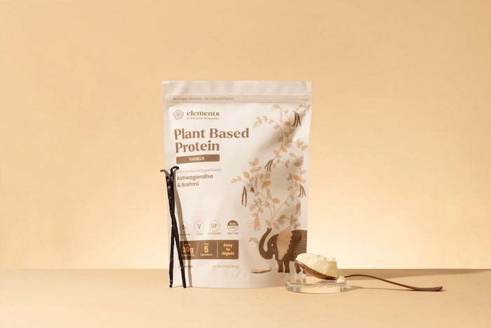 ELEMENTS Plant Based Protein Powder w/ Ashwagandha - Vanilla