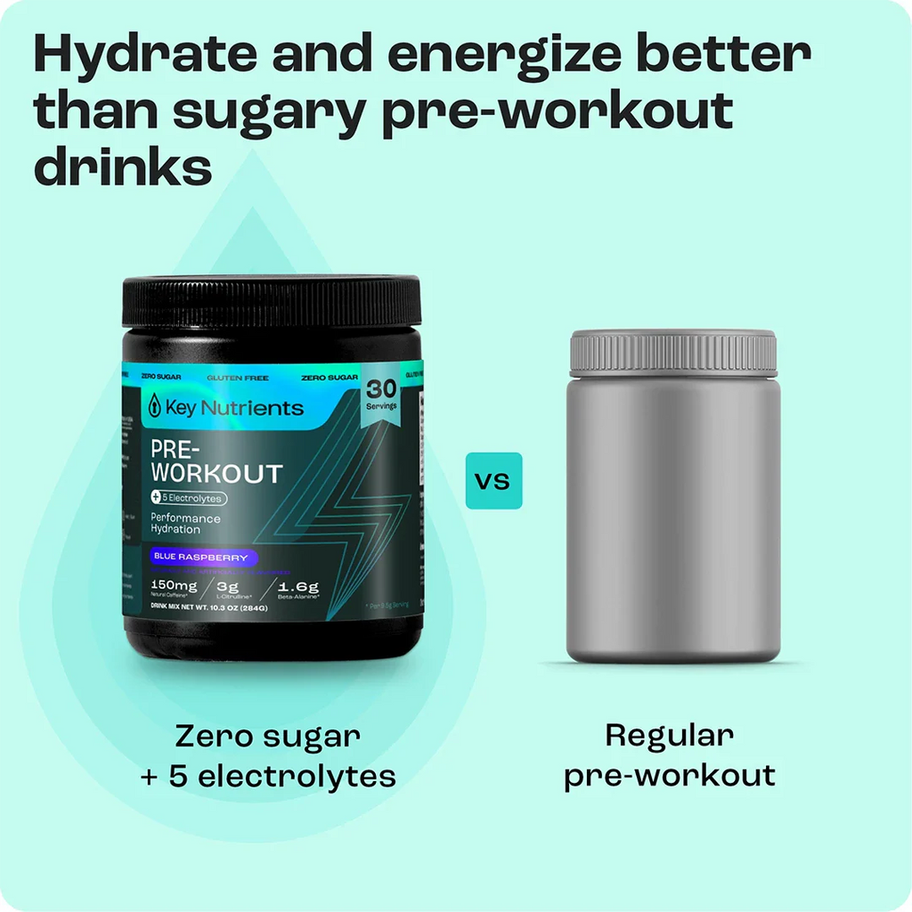 KEY NUTRIENTS Pre-Workout with Electrolytes - Blue Raspberry