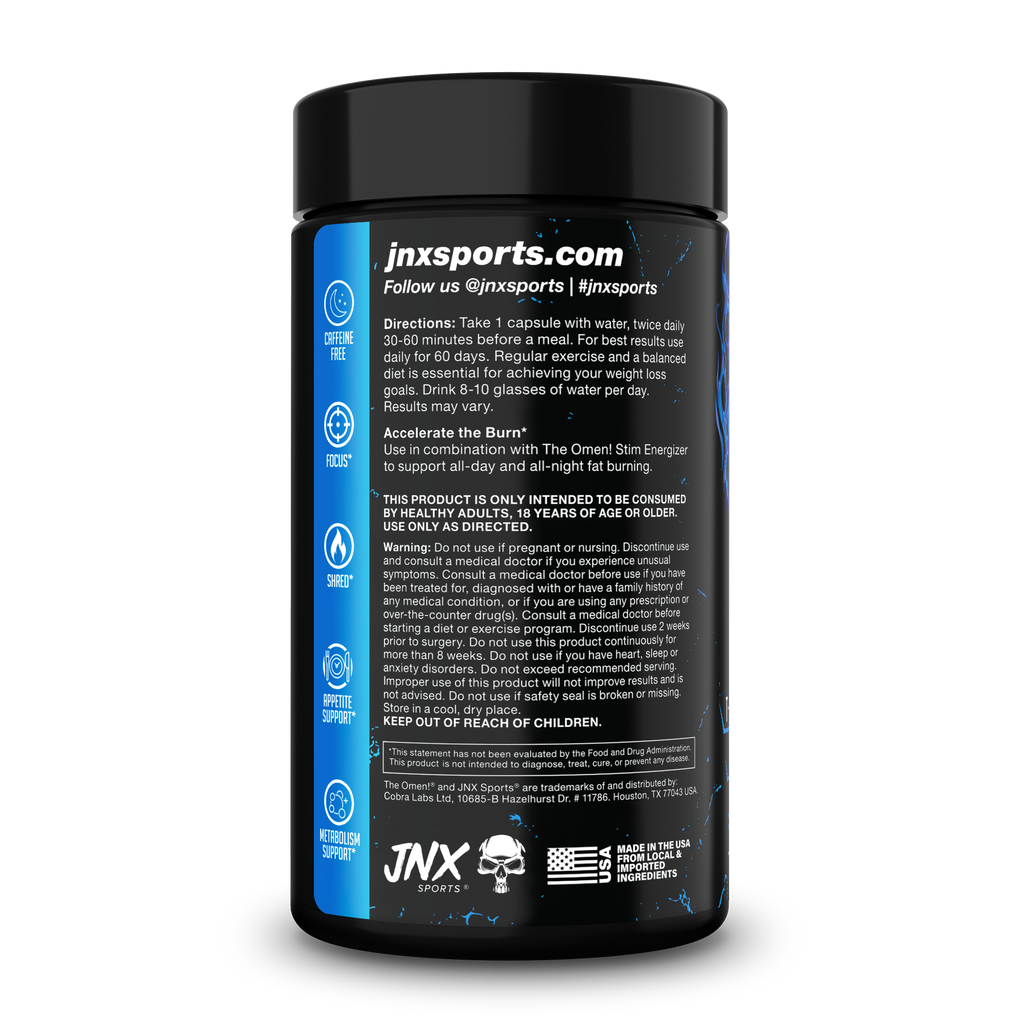 THE OMEN! Stim-Free Fat Burner - 100 Capsules