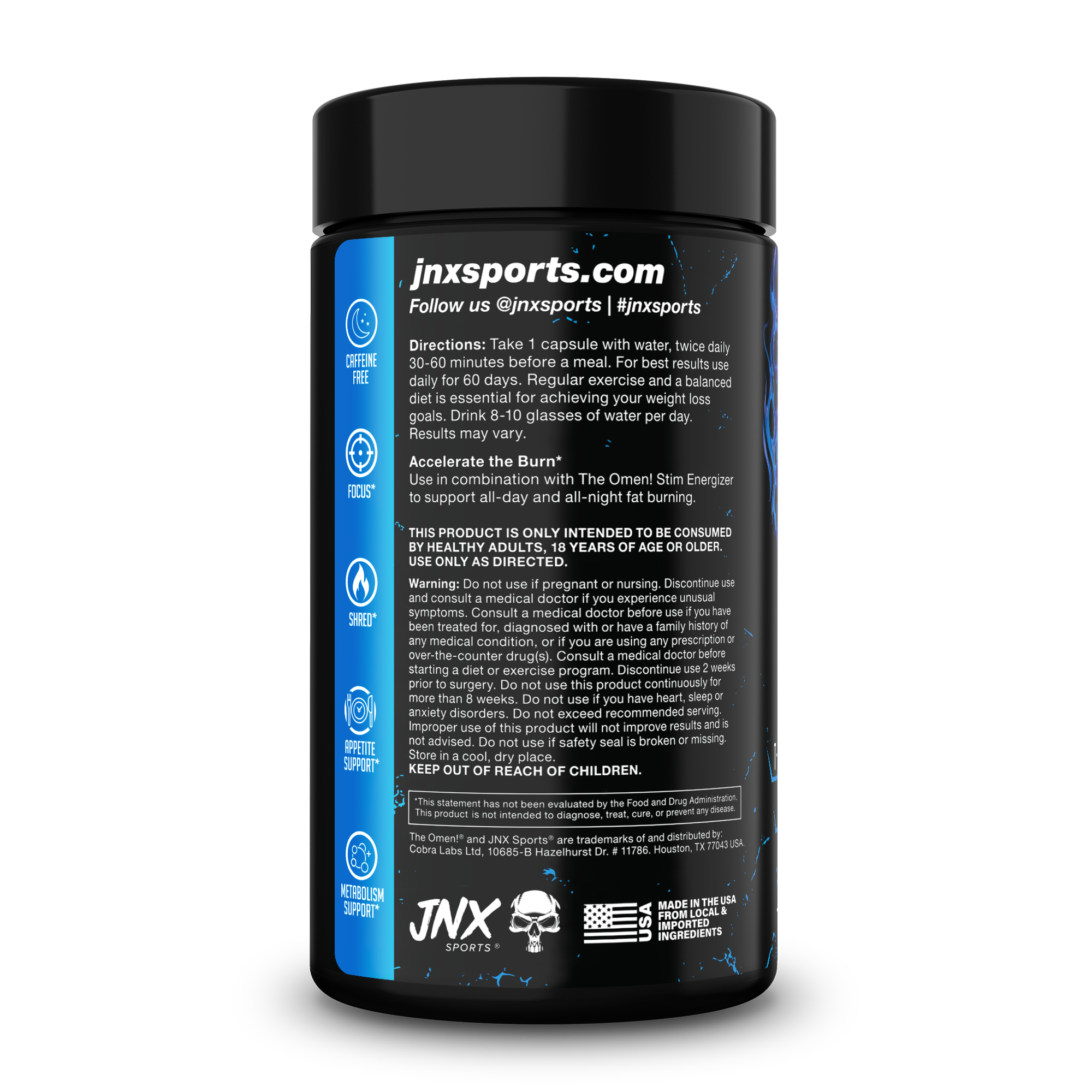 THE OMEN! Stim-Free Fat Burner - 100 Capsules