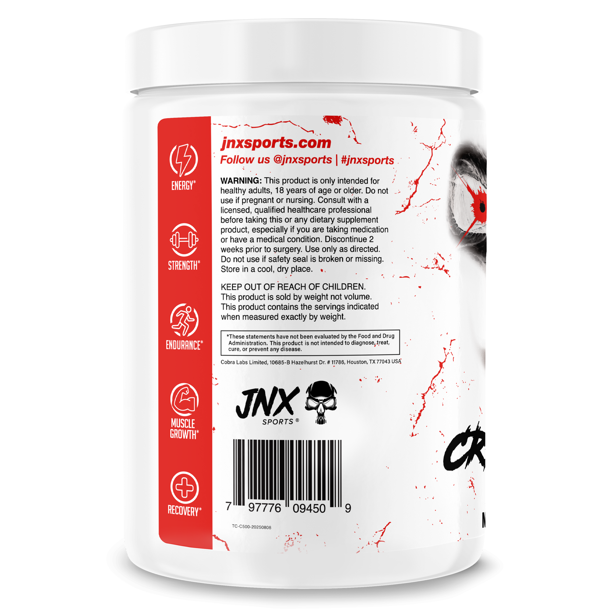 THE CURSE! Creatine Monohydrate Powder - Unflavored