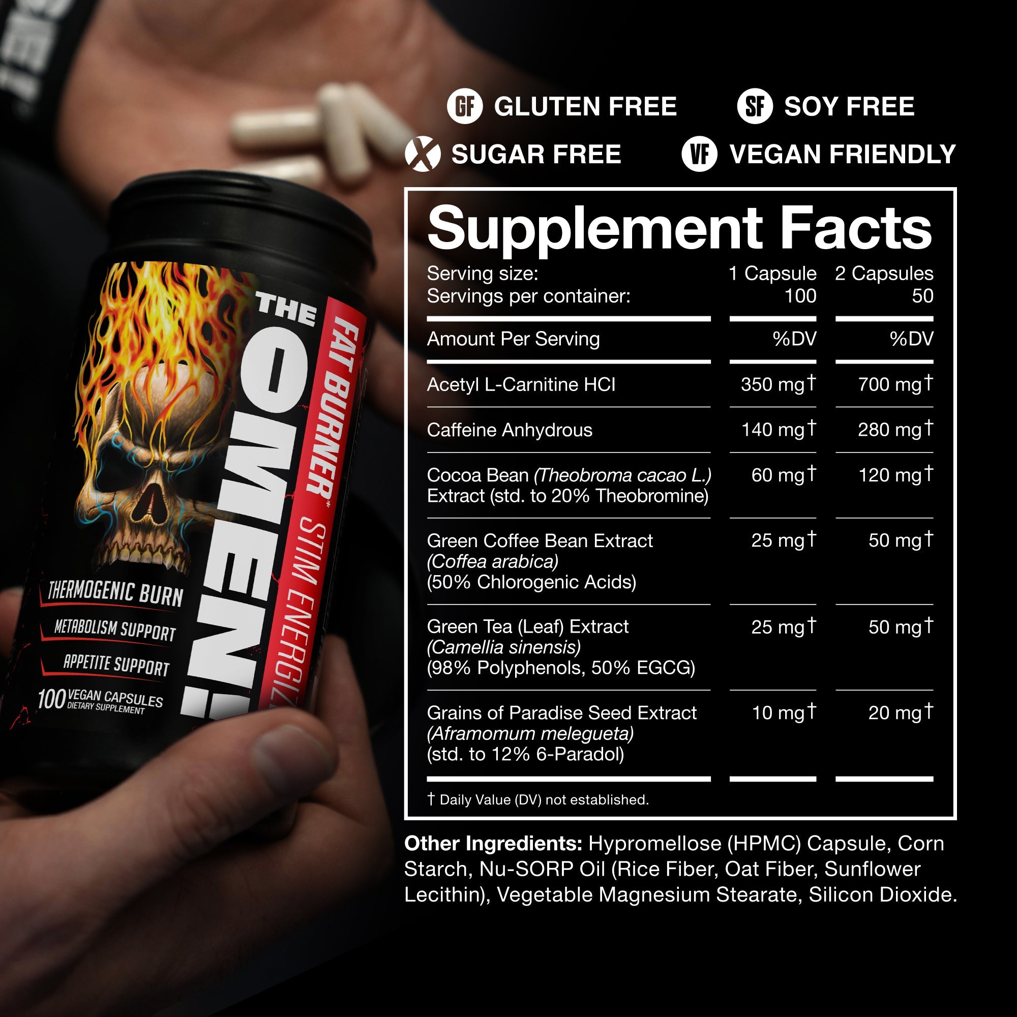 THE OMEN! Fat Burner - 60 Capsules