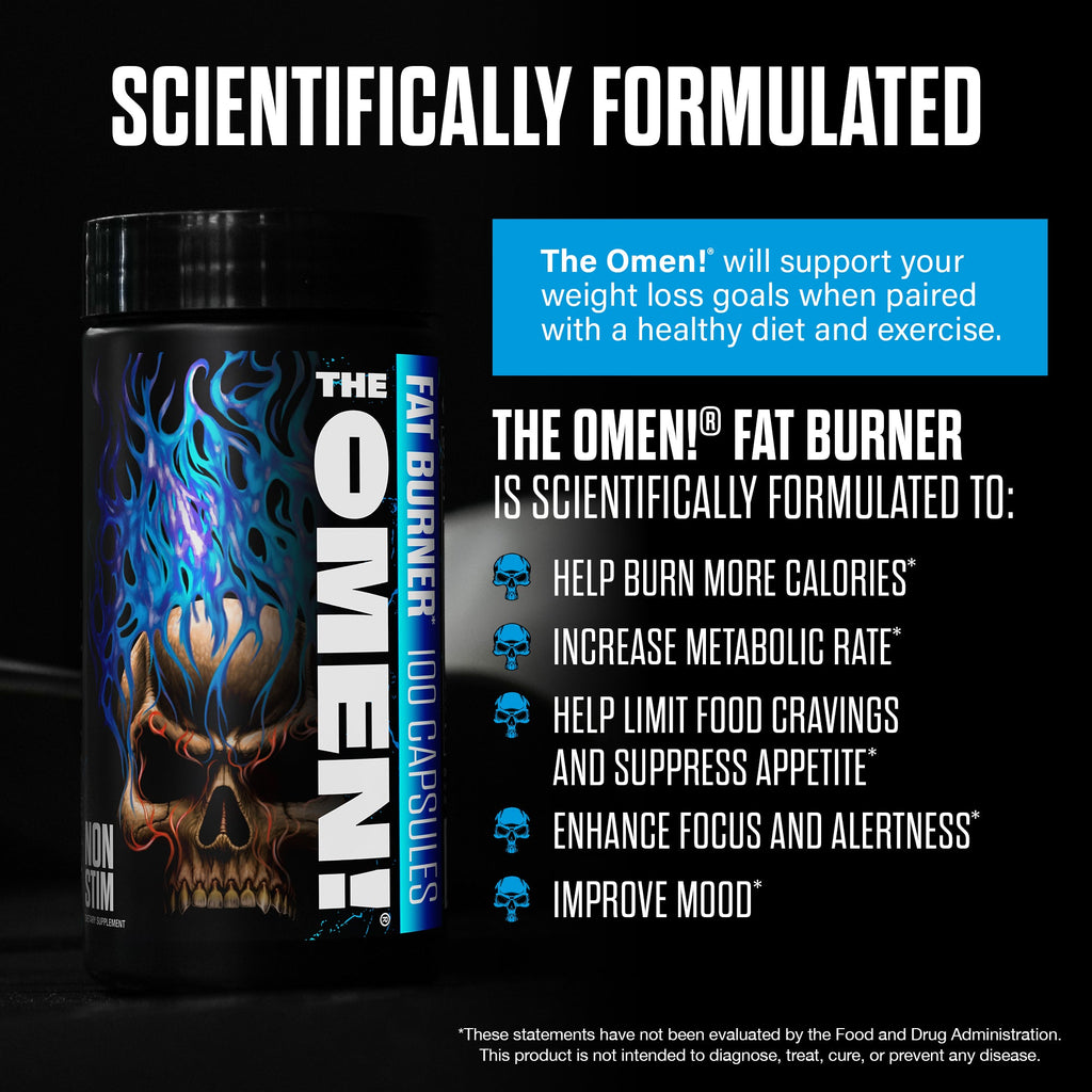 THE OMEN! Stim-Free Fat Burner - 100 Capsules