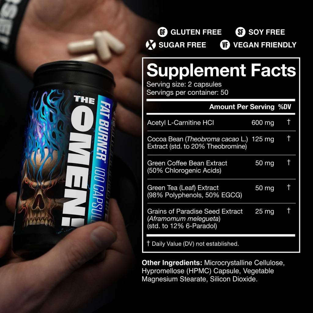 THE OMEN! Stim-Free Fat Burner - 100 Capsules