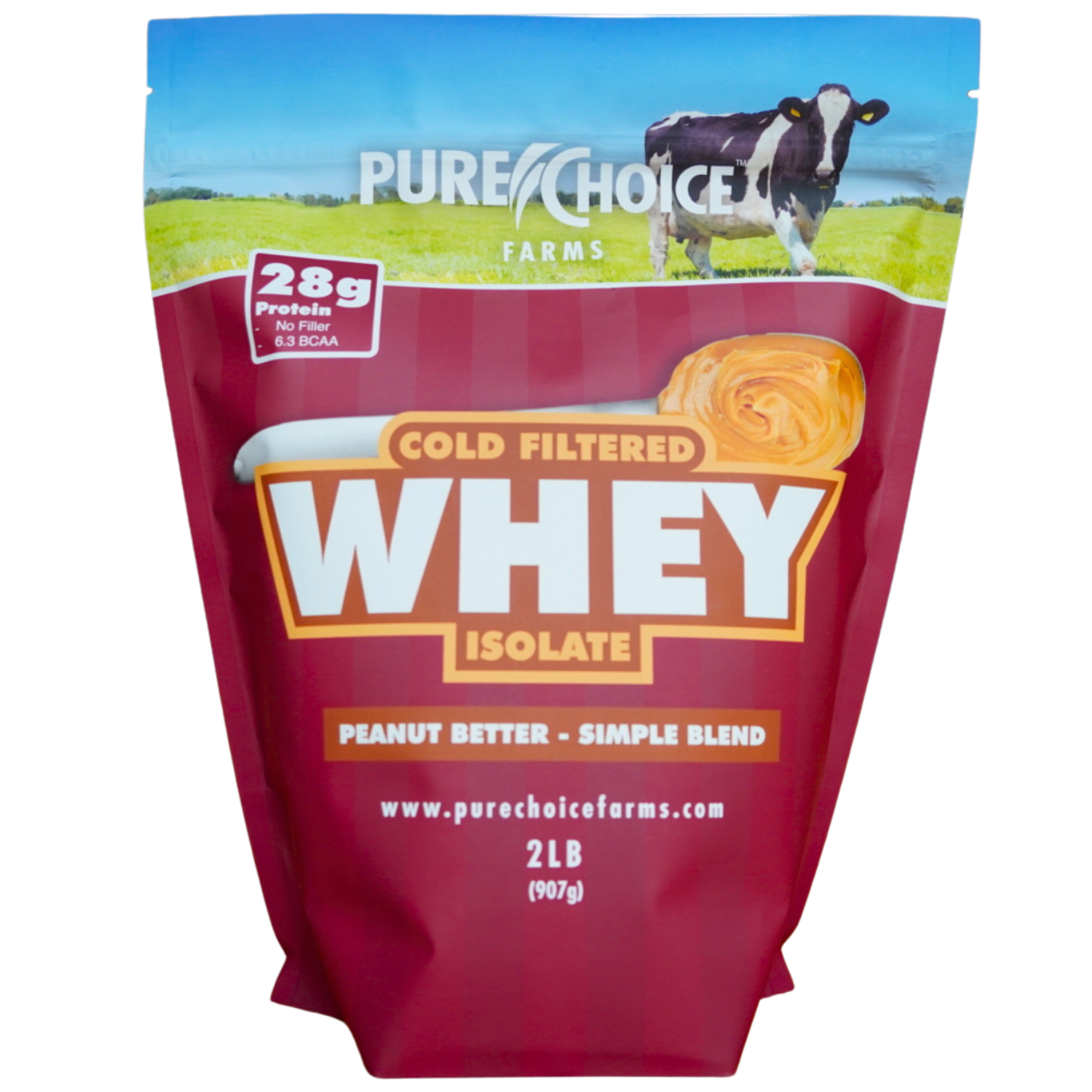 PURE CHOICE Whey Protein Isolate Powder - Peanut Better